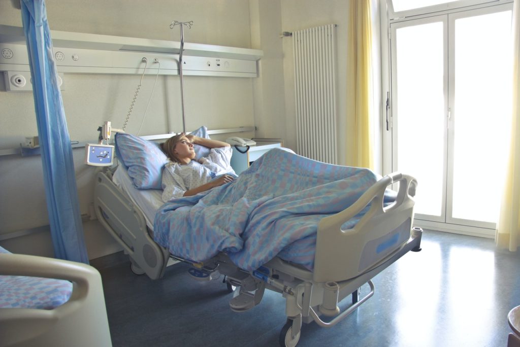 person in hospital