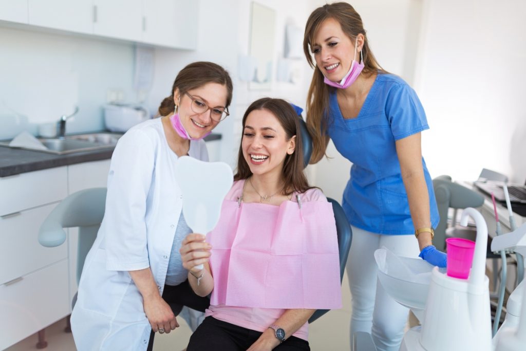 dentists with patient